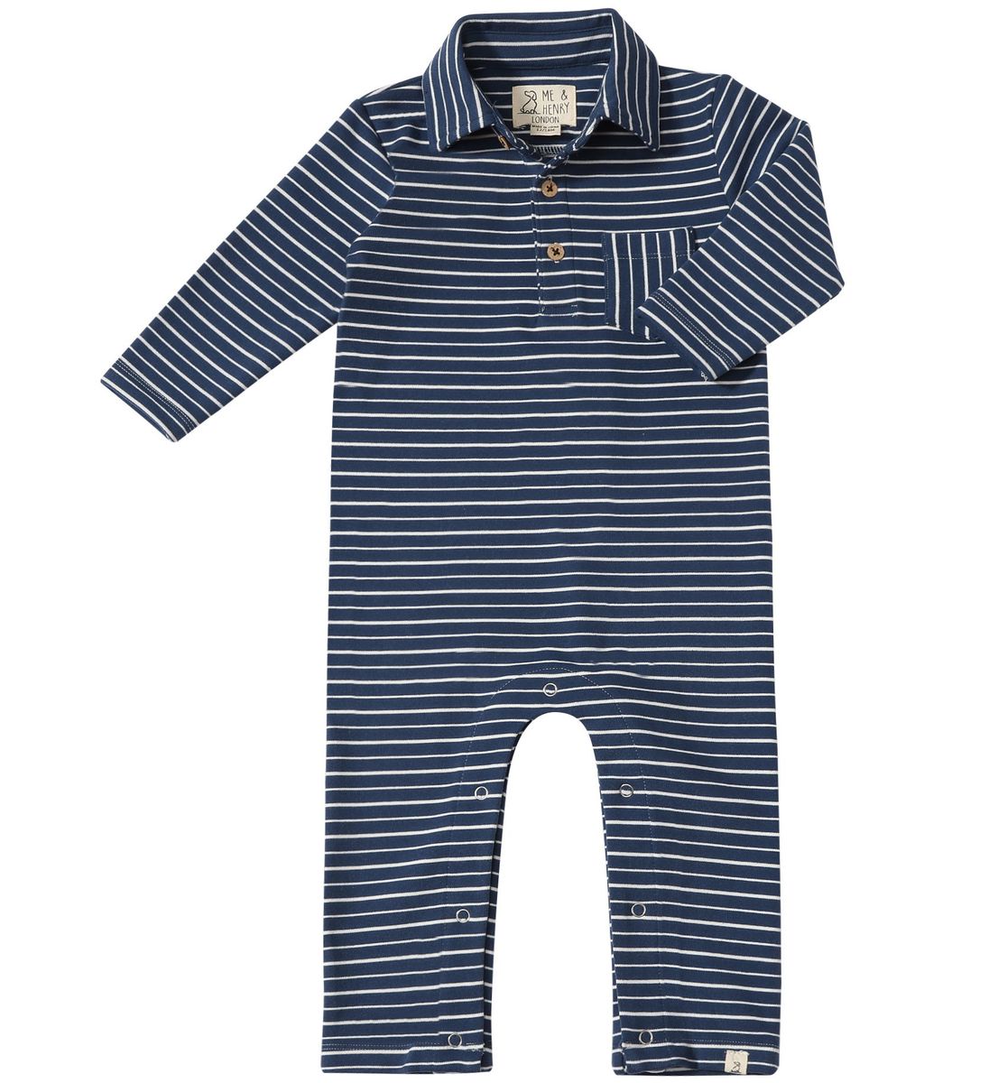 Navy/White Romper