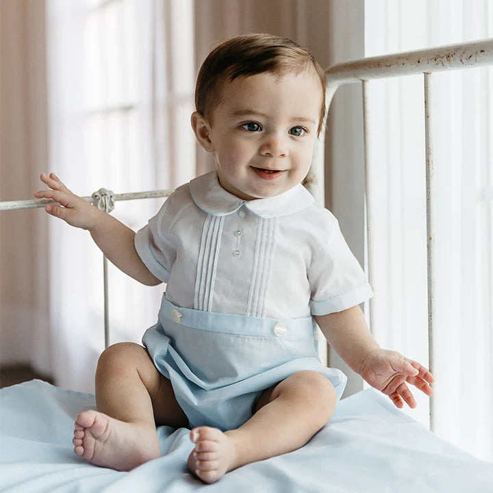 White/Blue Mock Bobbi Suit (23983)