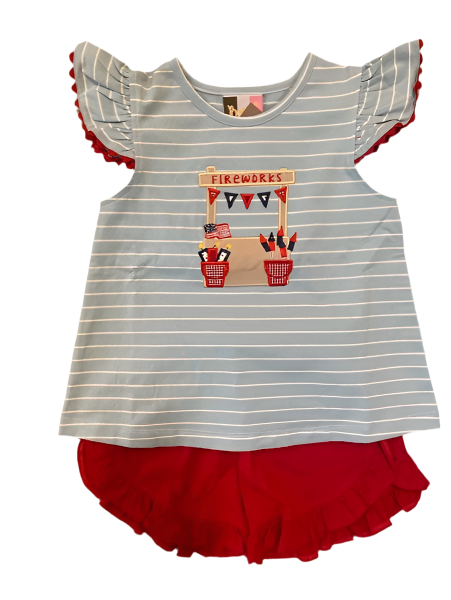 Firework Fun Girl Short set