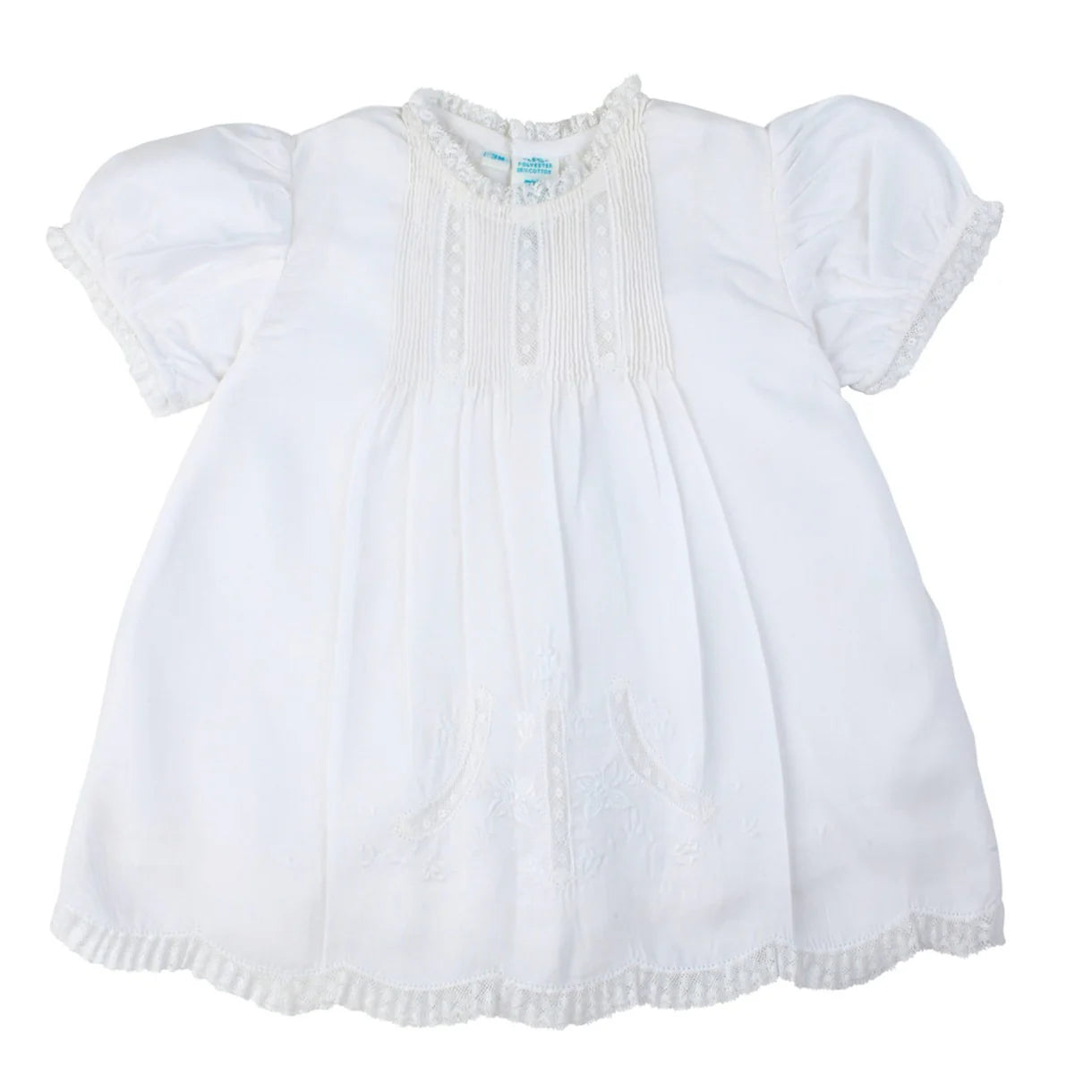 White Lace Trim Slip Dress-NB