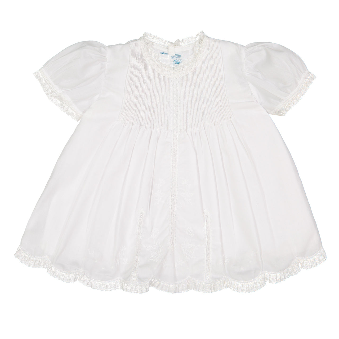 White Lace Trim Slip Dress (6564)
