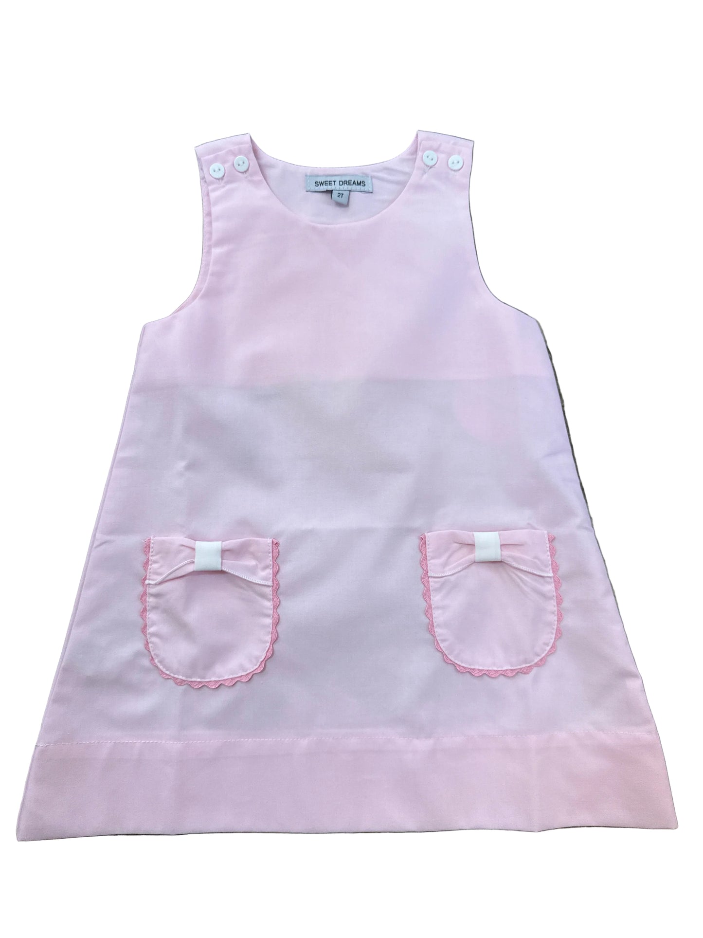 Pink Bow Pocket Dress