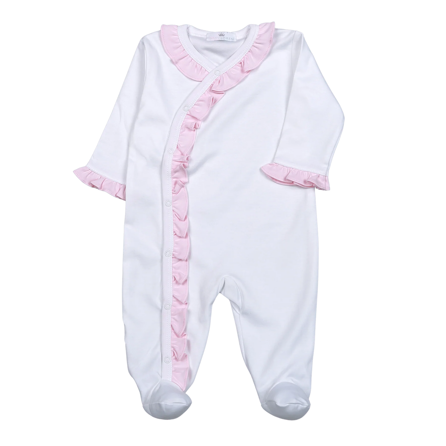 Lily Kimono Pink Ruffle Footie
