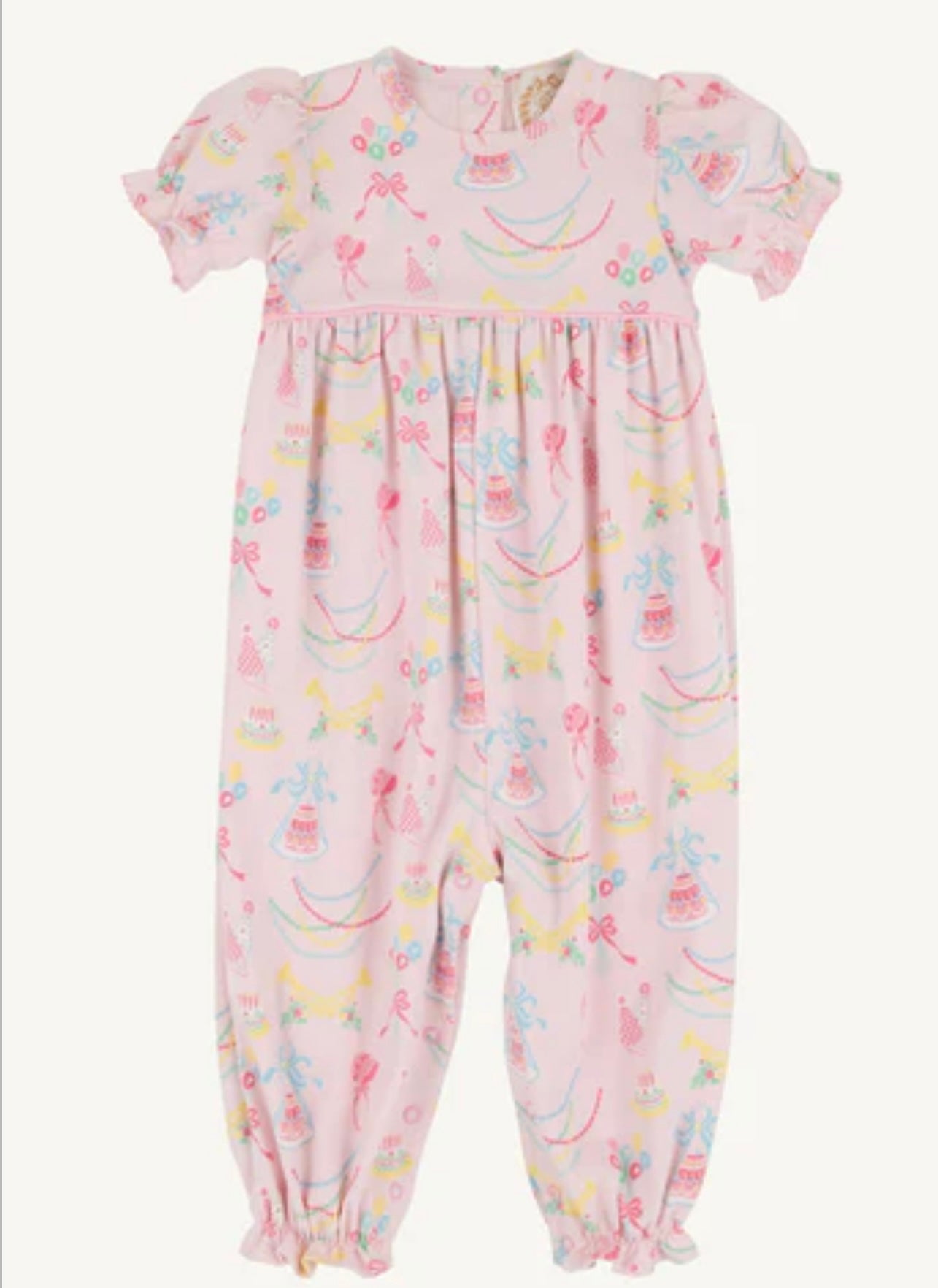 Britt Romper Birthday Party Pink