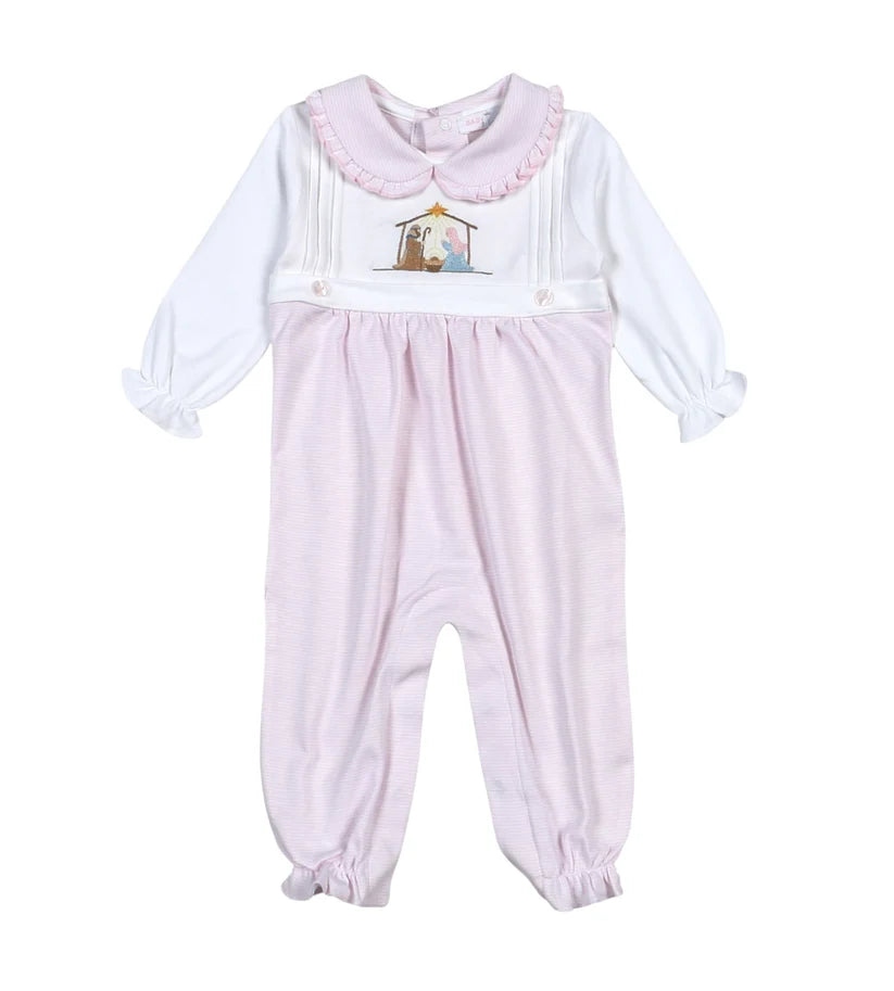 Pink Holy Night Emb. Romper