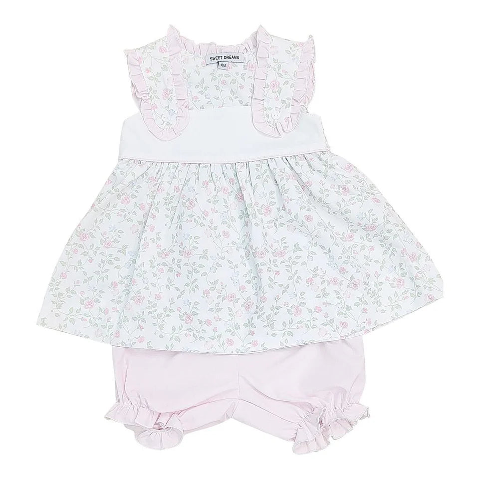 Pink/Blue Floral Bloomer Set