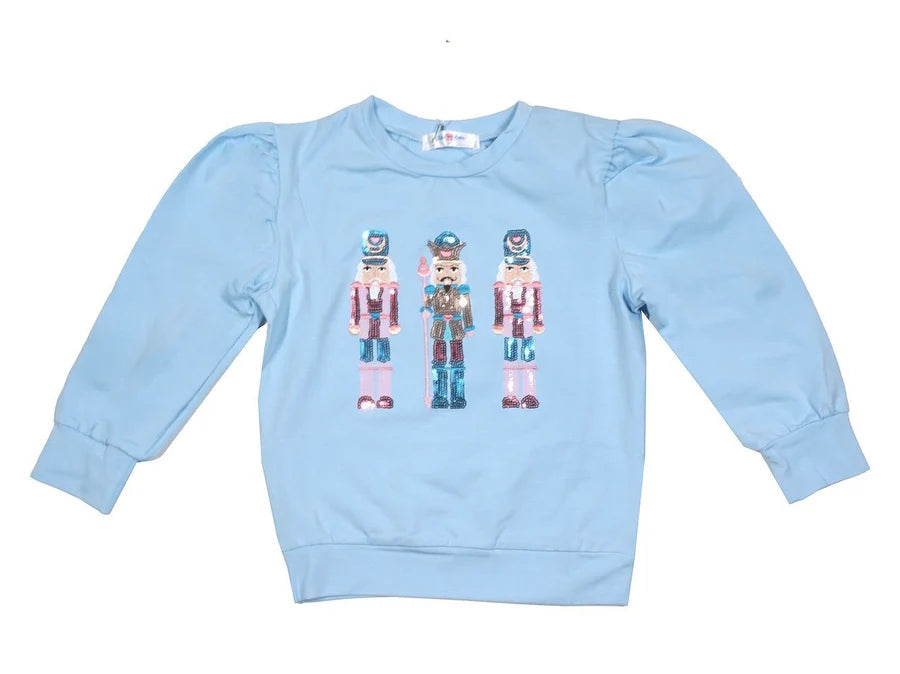 Blue Nutcracker Sequin Shirt