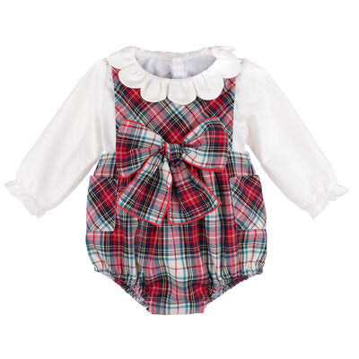 Gingerbread Plaid Bow Bubble