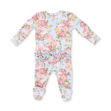 Angeline Floral 2-way Zipper (Ruffle Back)