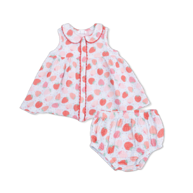 Strawberry Bliss Dress W/Bloomer
