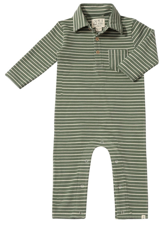 Forest/Cream Romper