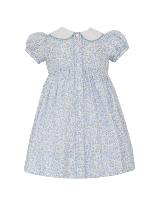 Blue Floral Button Down Dress