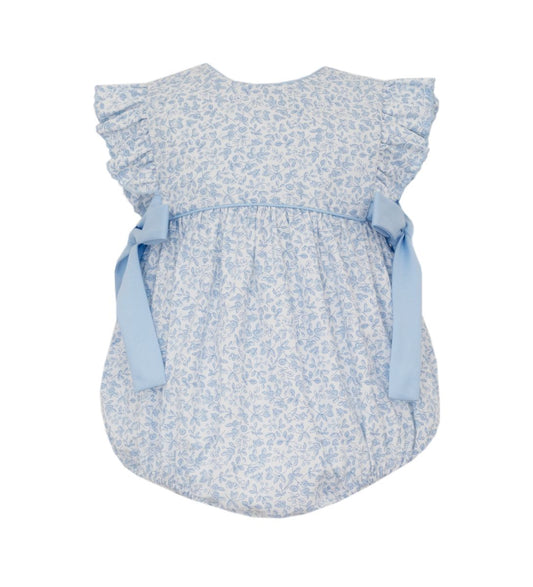 Blue Floral Bubble w/Side Bows