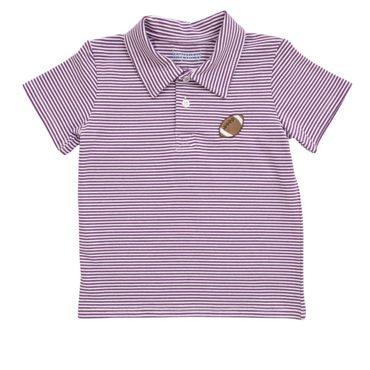 Purple Football Polo