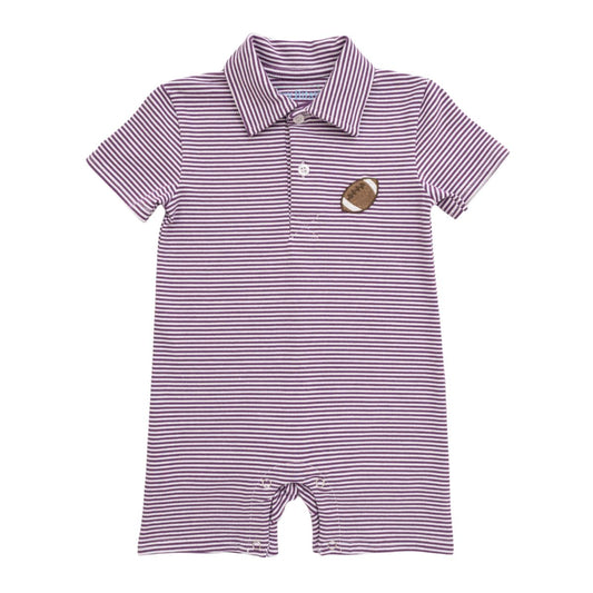 Purple Football Romper