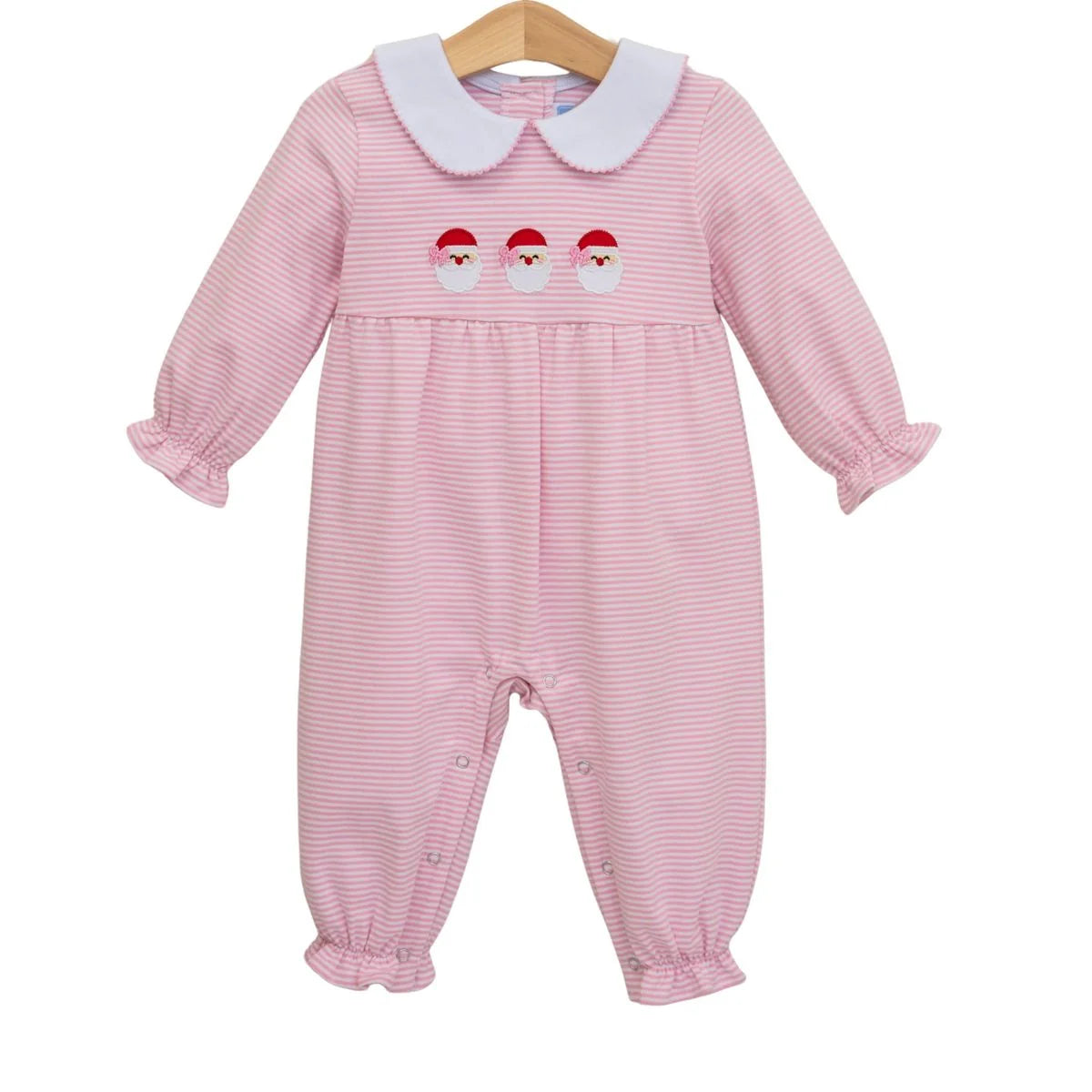 Santa Trio Romper Pink