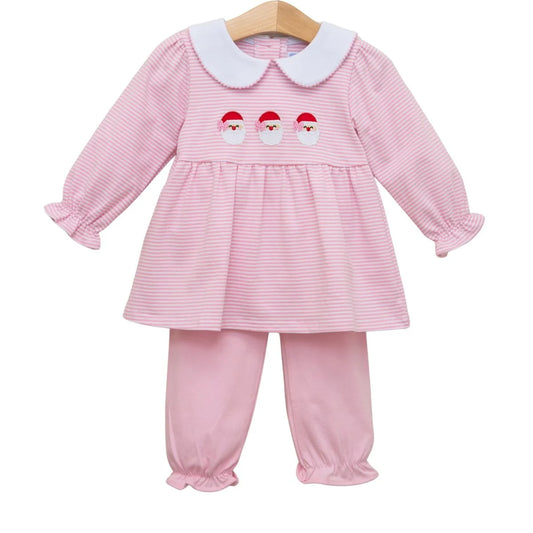 Santa Trio Bloomer Pant Set Pink