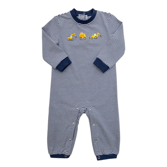 Navy/White Construction Romper