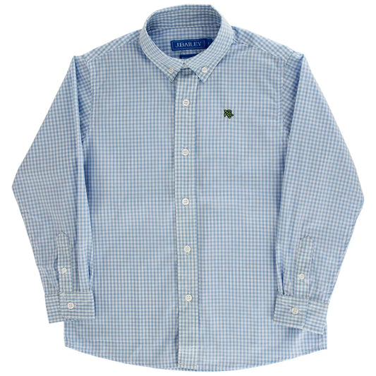 Blue Check Button Down