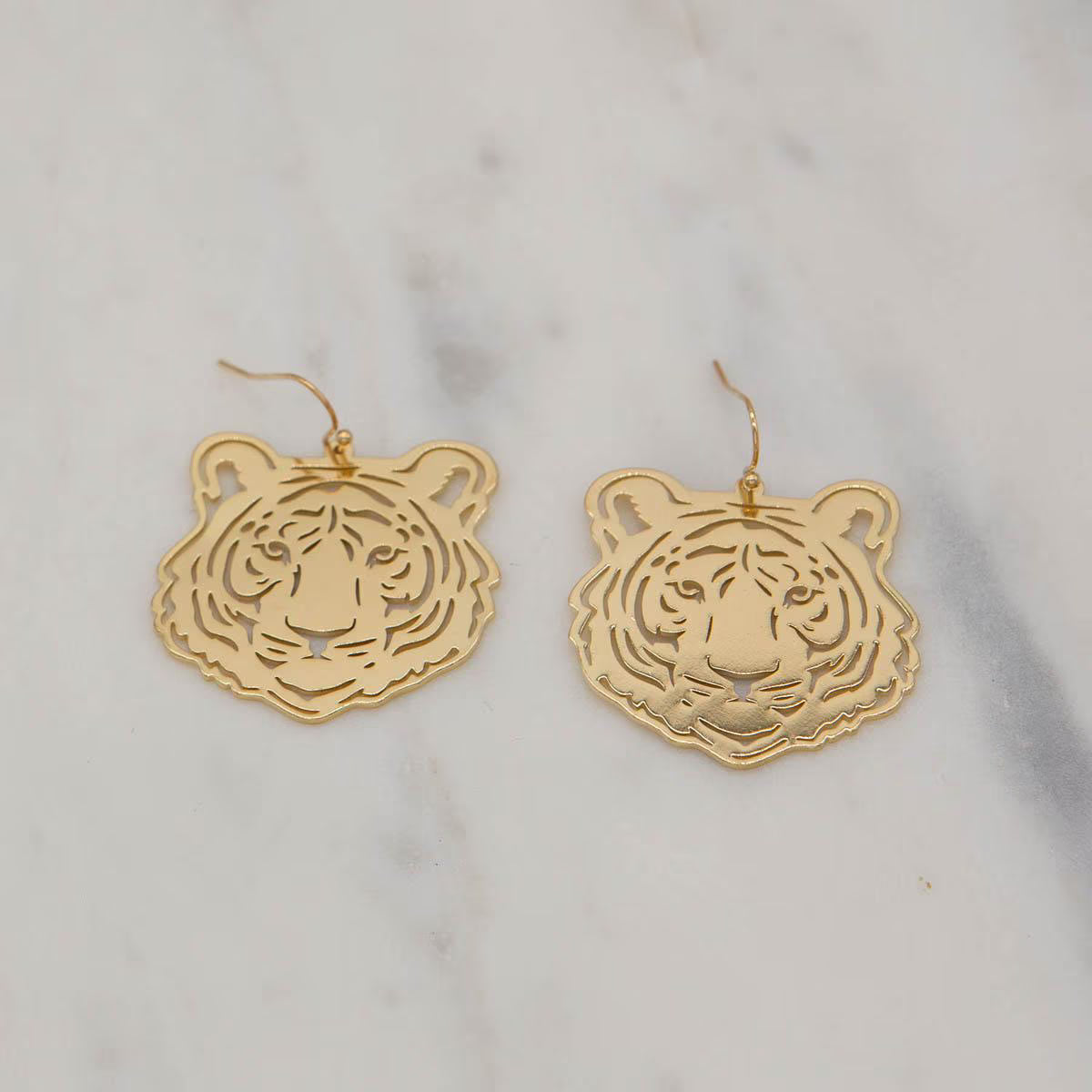Tiger Head Earrings