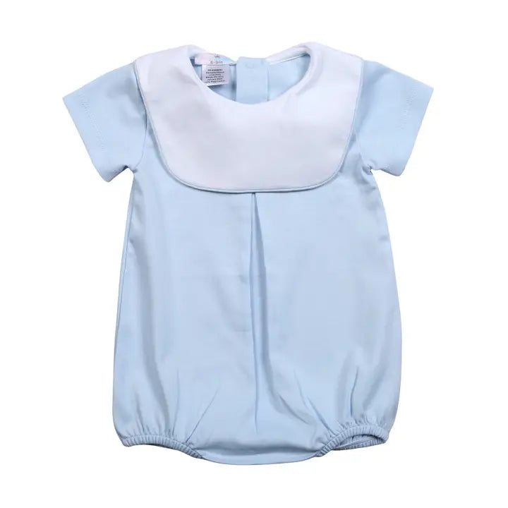Blue Bubble /White Bib Collar