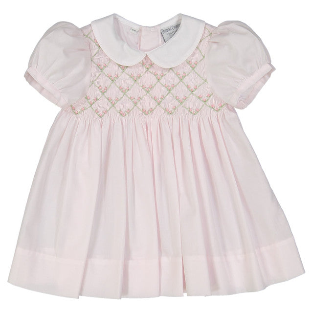 Rosebud Diamond Smock Dress