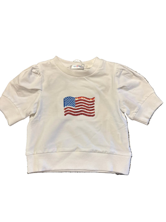 Puffy Sleeve Flag Shirt