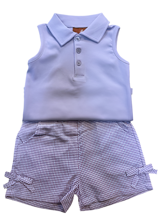 Celeste Gingham Short Set