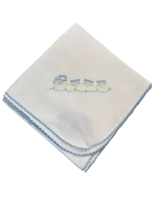 White Baby Blanket Train