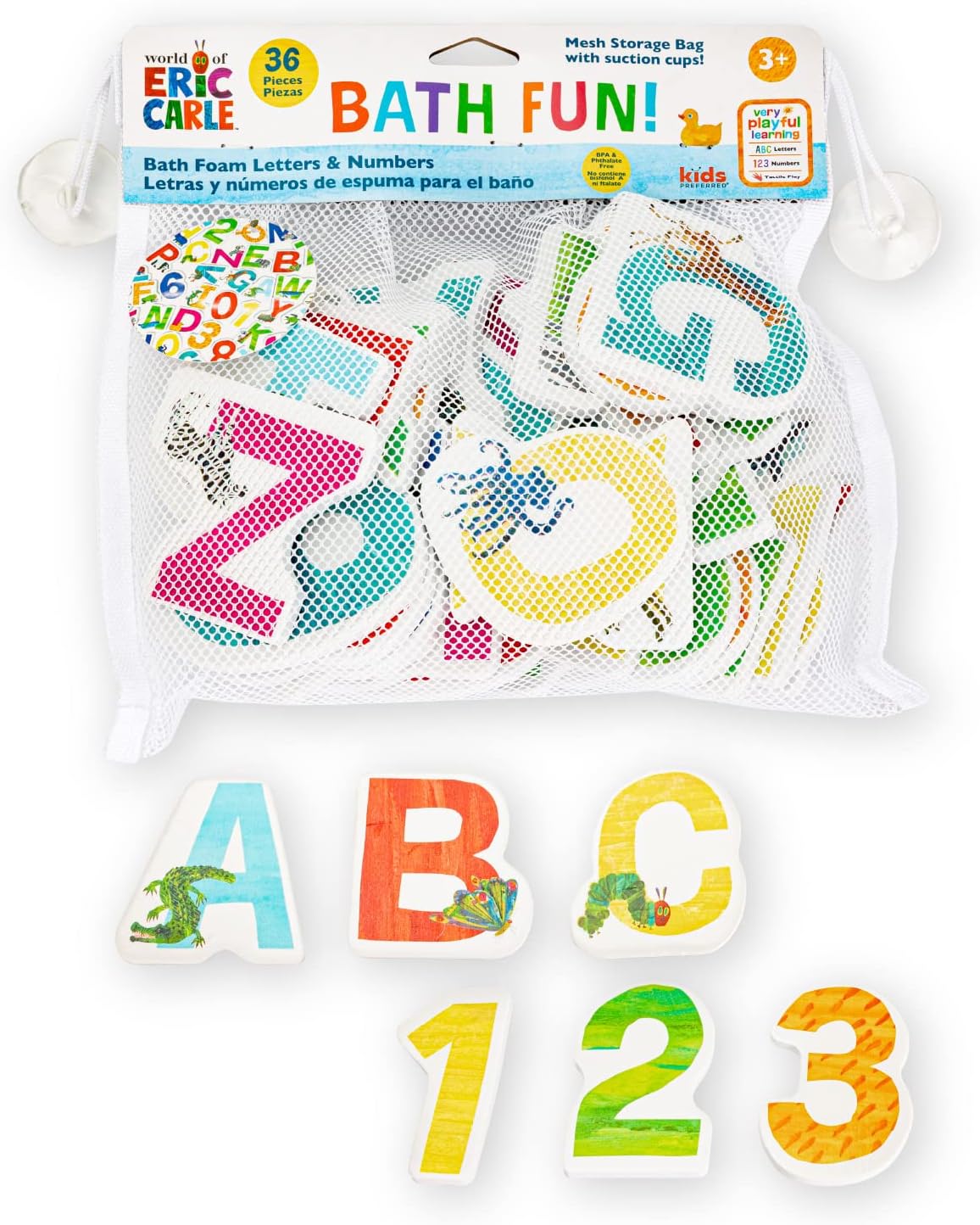 Eric Carle Bath Foam Letter & Number Set