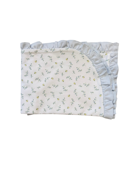 Blue Floral Blanket