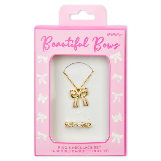 Beautiful Bow Ring & Necklace Set