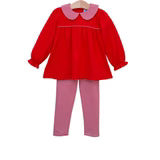 Red Abigail Pants Set