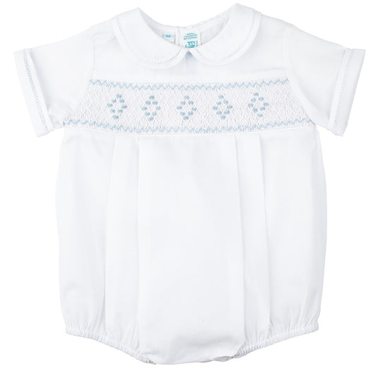 Smocked Blue Dimond Bubble