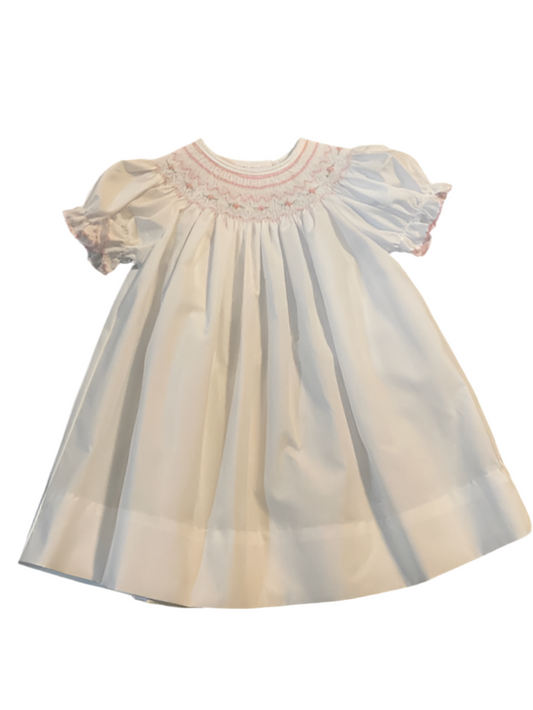White Rosette Smock Bishop