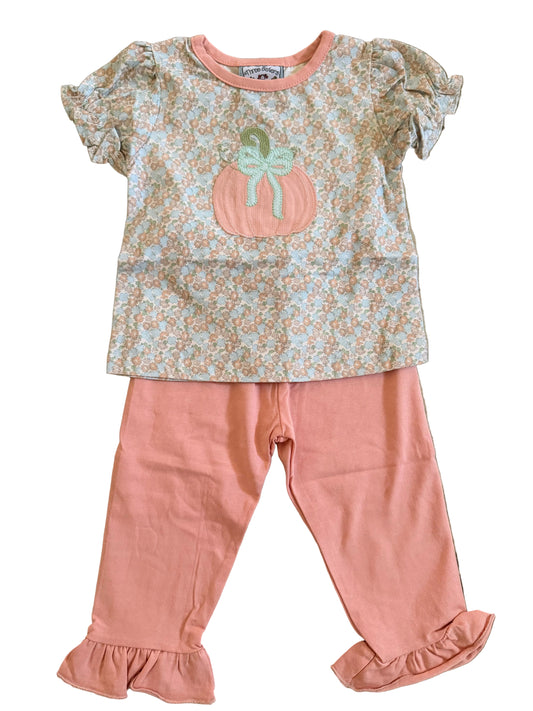 Pumpkin Applique Legging Set
