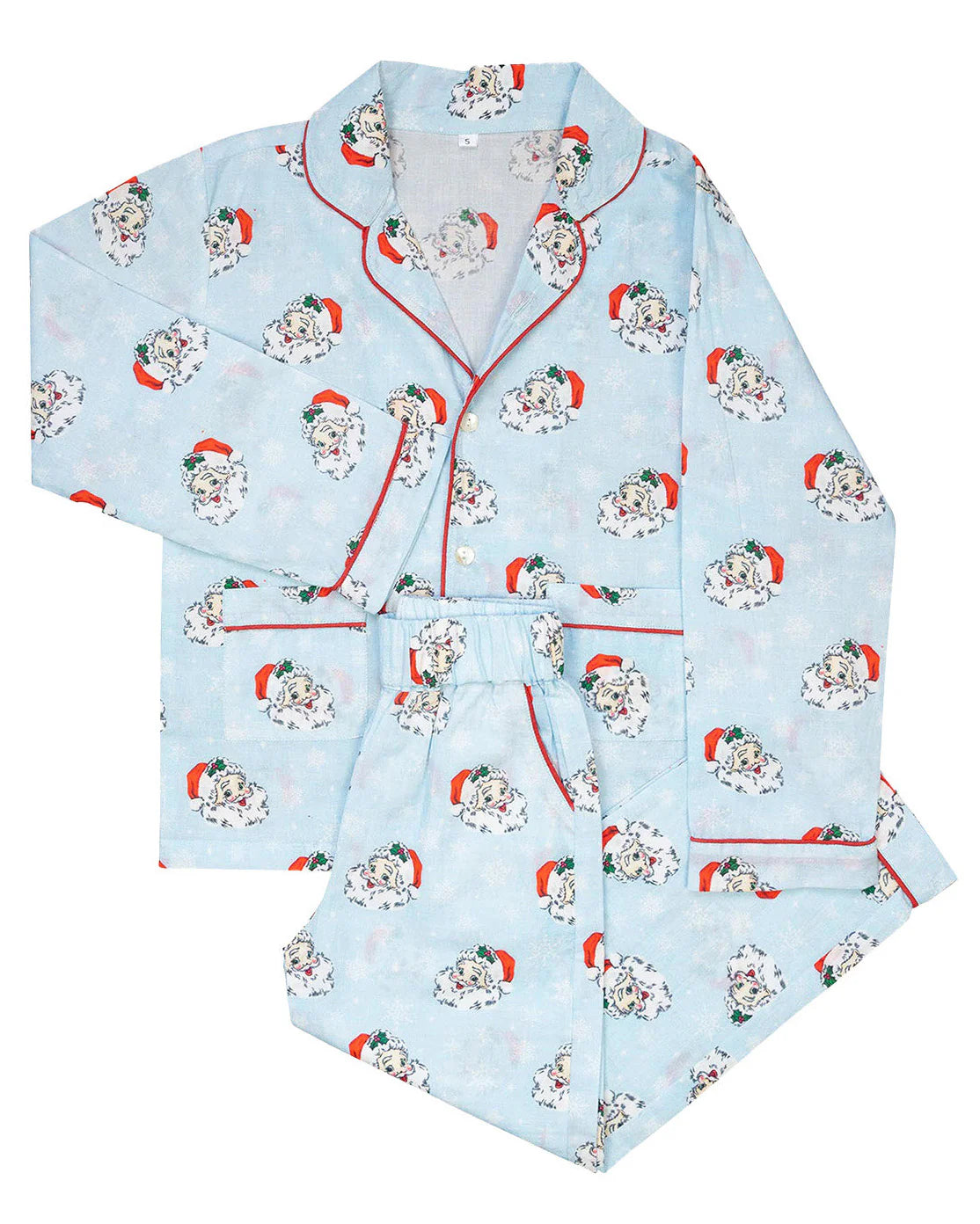 Blue Vintage Santa PJ set