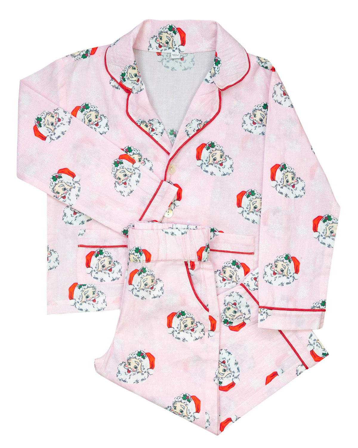 Pink Vintage Santa PJ set