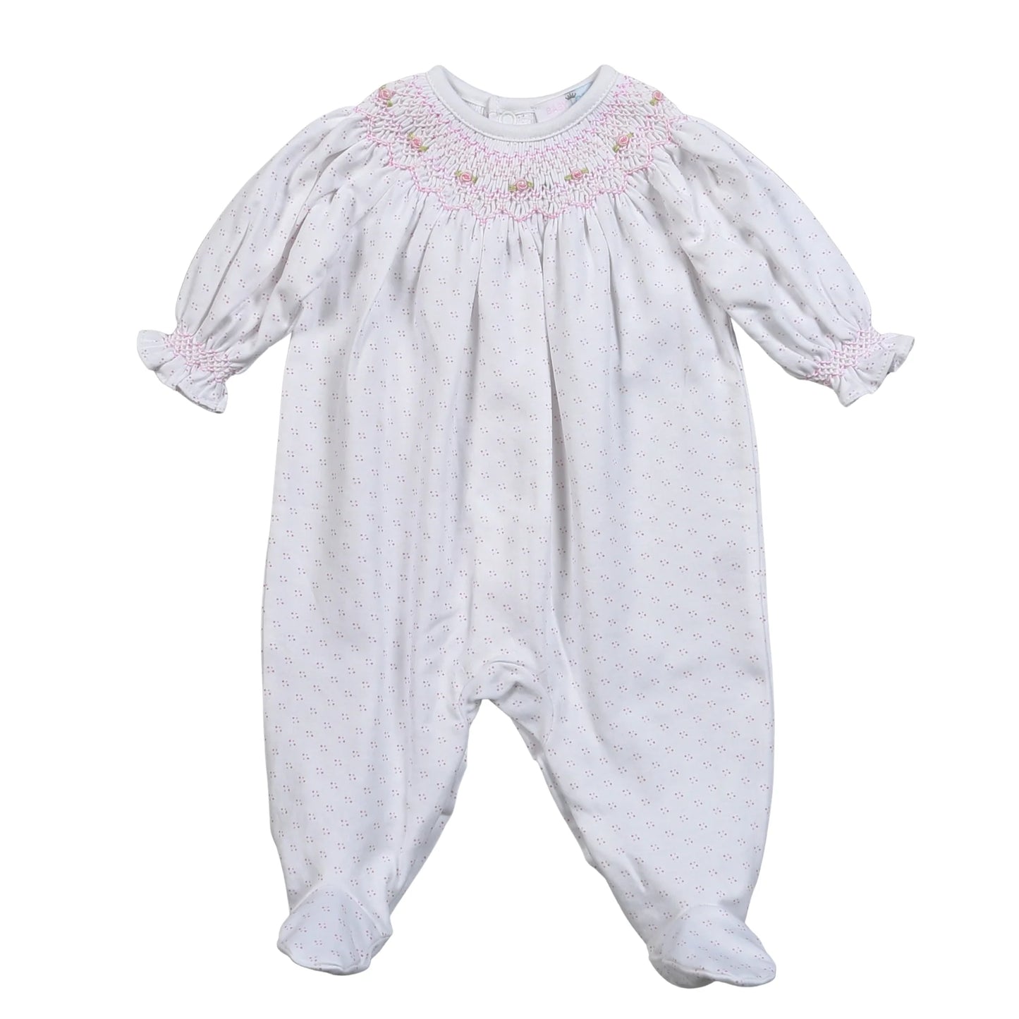 Sally Pink Dots Smk Footie