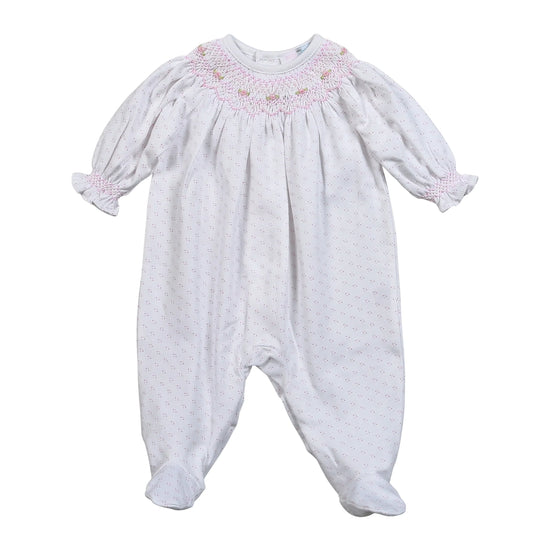 Sally Pink Dots Smk Footie