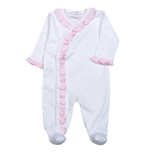 Lily Kimono Pink Ruffle Footie
