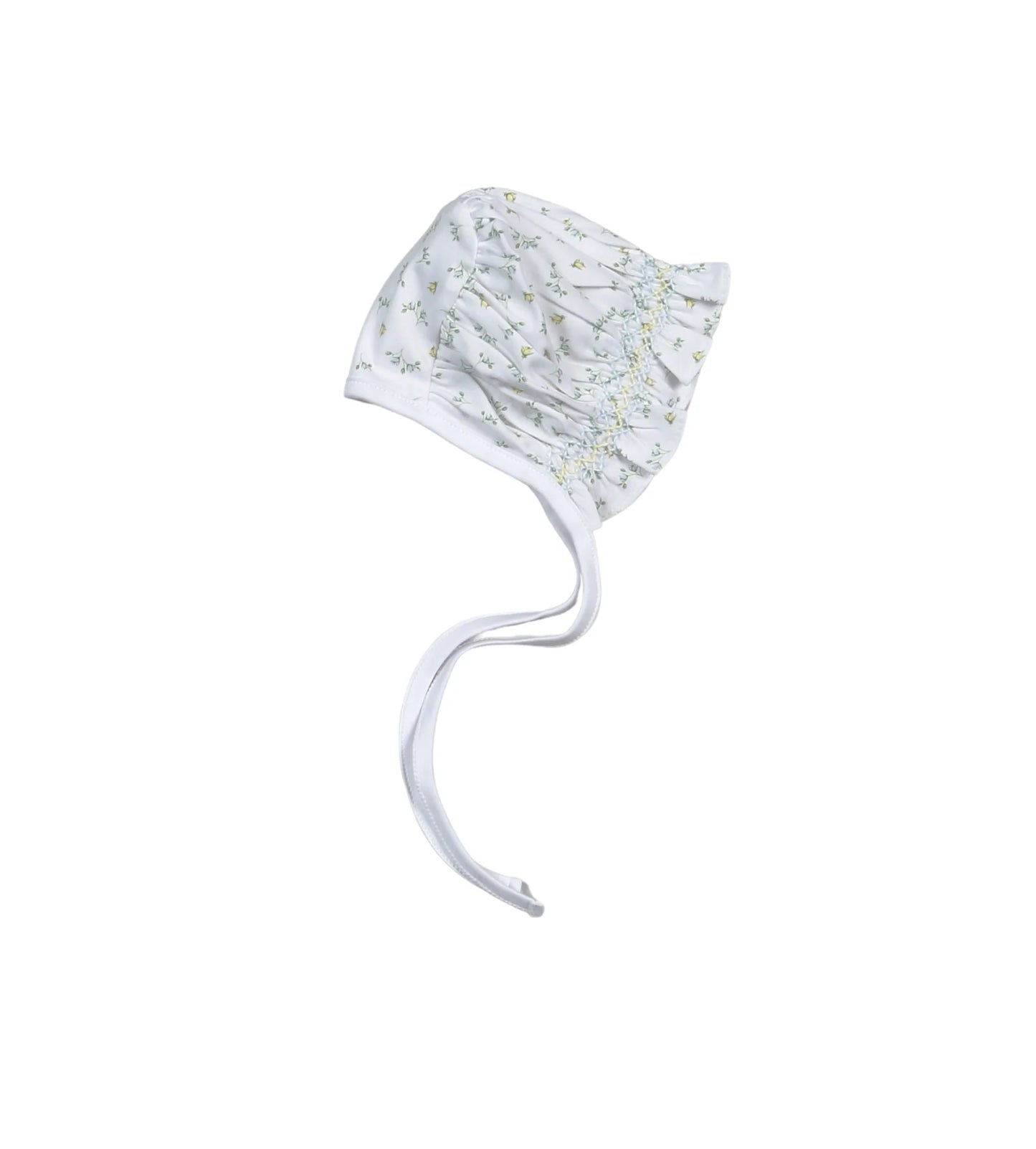 Mia Blue Smk Footie/Bonnet Set
