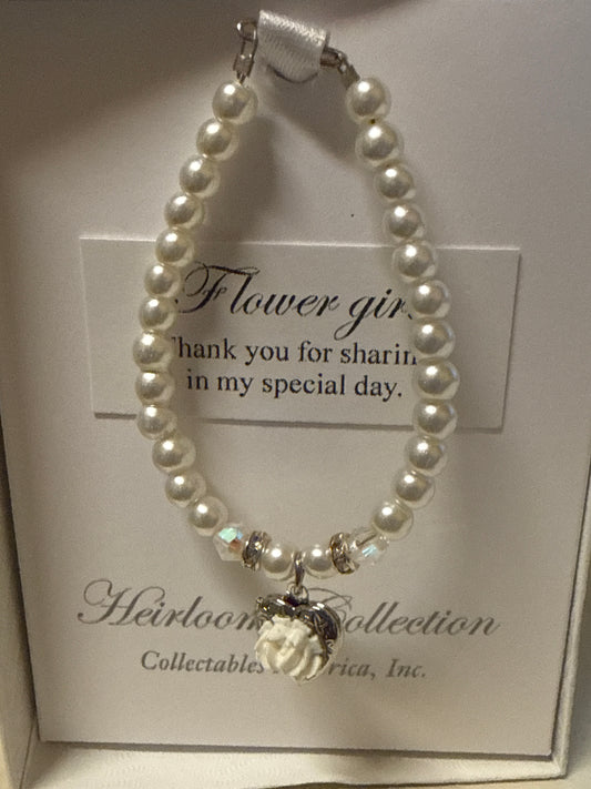 Flower girl prl brclt 6"