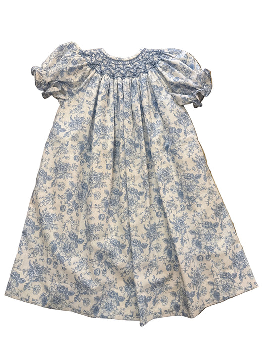 Blue Toile Smk. Dress