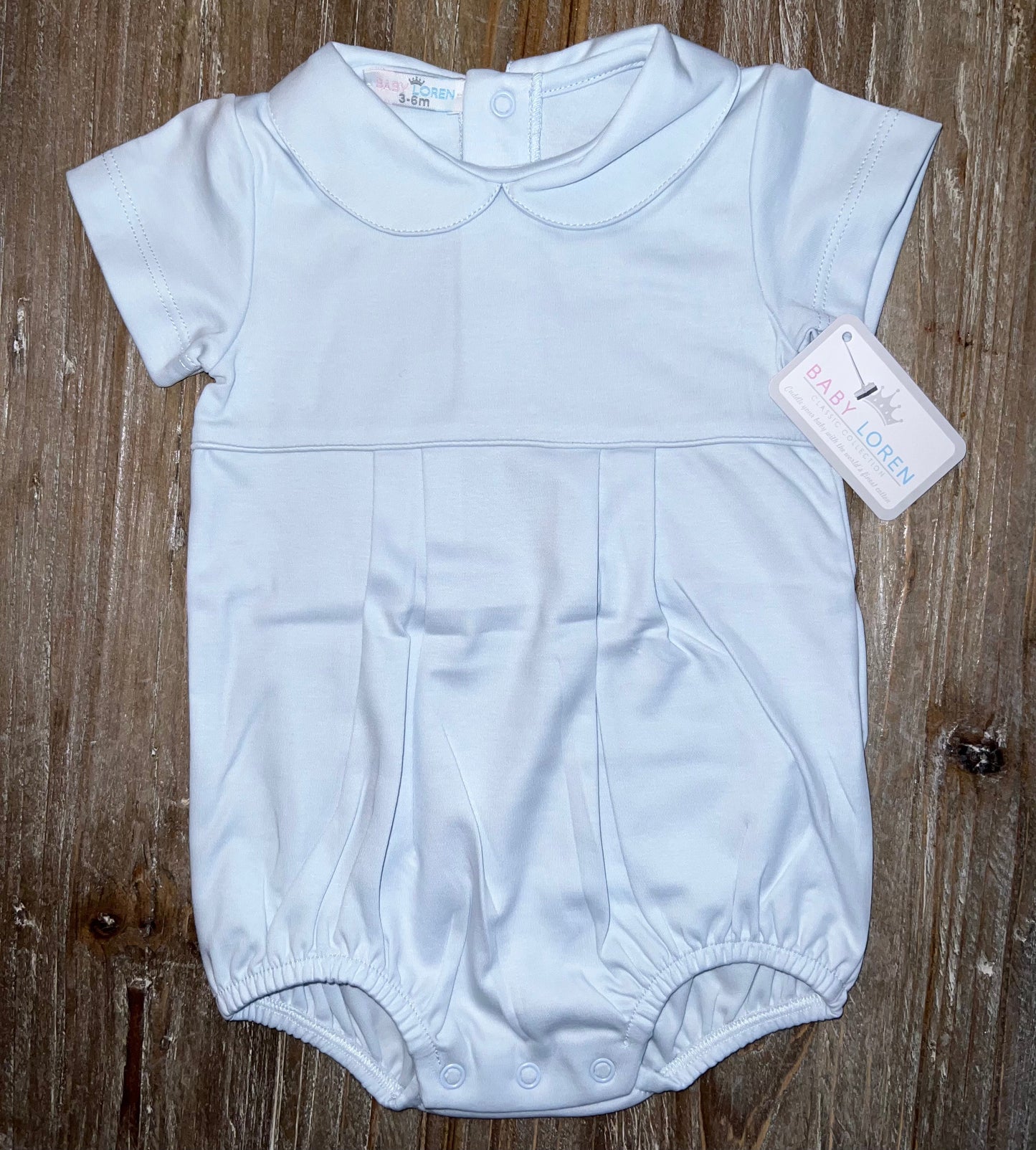 Blue Baby Collar Pima Bubble