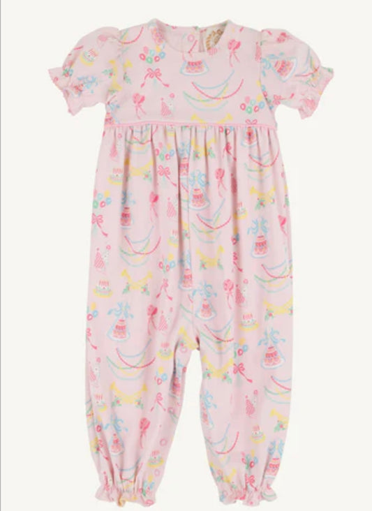 Britt Romper Birthday Party Pink