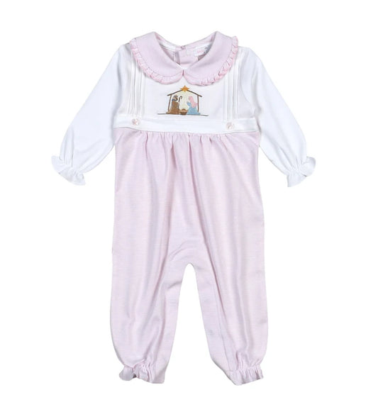 Pink Holy Night Emb. Romper