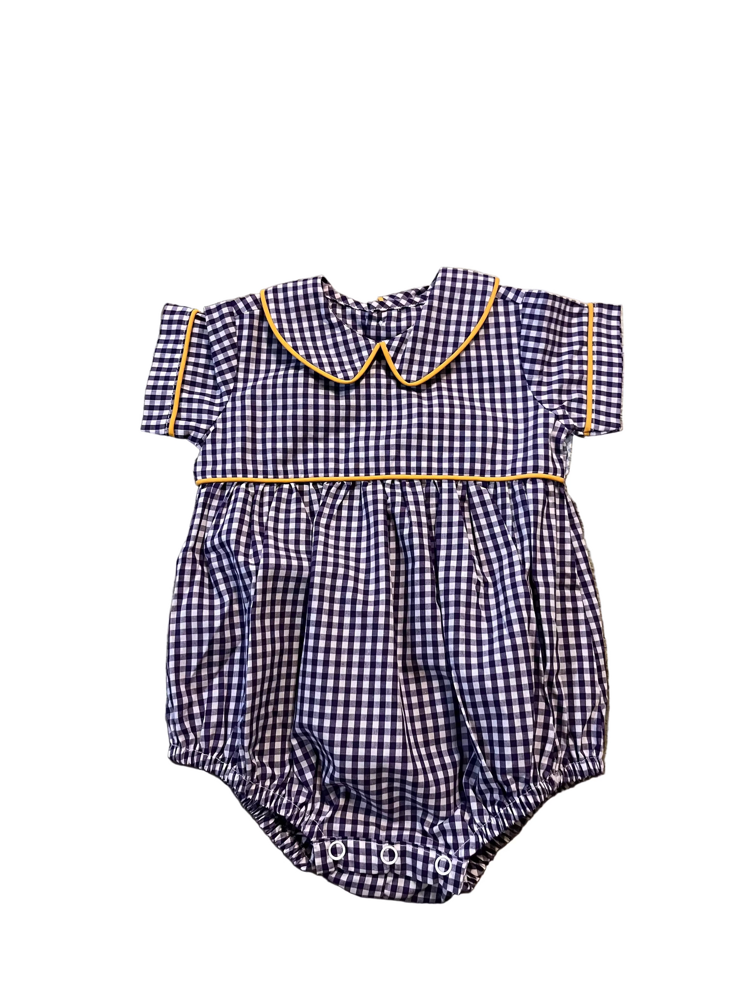 Purple/Gold Gingham Bubble