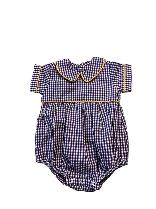 Purple/Gold Gingham Bubble