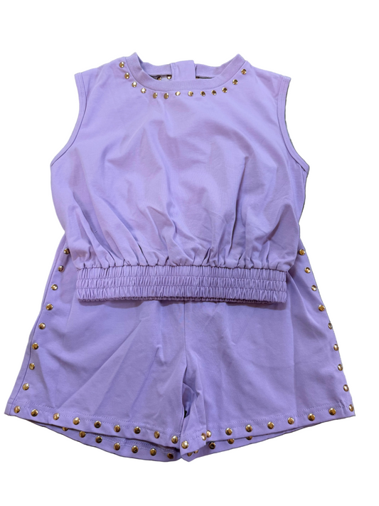 Lavender/Gold Stud 2pc Set
